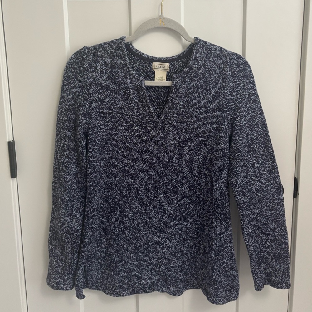 L.L. Bean Women's Heathered Navy Sweater